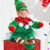 Discount Decorator's Warehouse 11" Bendable Elf With PomPom Ornament