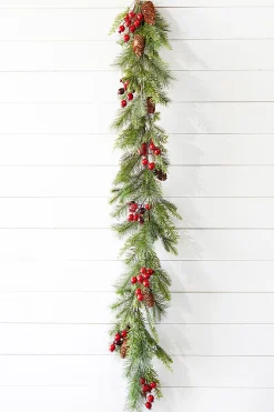 Decorator's Warehouse 5' Berry Pine With Cones Garland