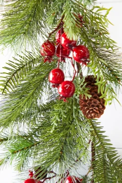 Decorator's Warehouse 5' Berry Pine With Cones Garland
