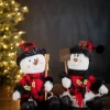 Best Decorator's Warehouse 11” Buffalo Check Snowman With Plaid Shirt