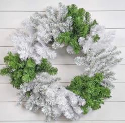 Clearance Decorator's Warehouse 30” Caprico Green & White Wreath