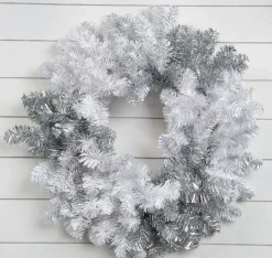 Decorator's Warehouse 30” Caprico Silver & White Wreath
