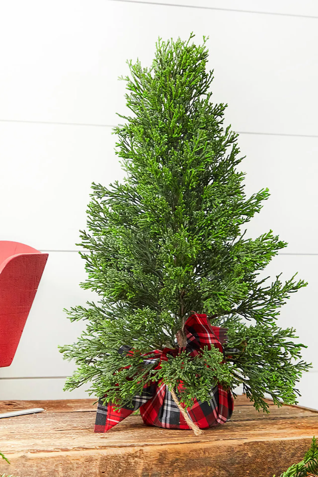 Hot Decorator's Warehouse 24” Cedar Tree In Plaid Sack