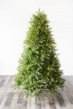 Best Decorator's Warehouse 7.5' Deluxe Trinity Pine Artificial Christmas Tree With 2000 Color-Changing Lights