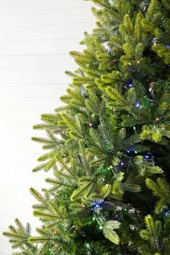 Best Decorator's Warehouse 7.5' Deluxe Trinity Pine Artificial Christmas Tree With 2000 Color-Changing Lights