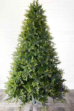 Best Decorator's Warehouse 9' Deluxe Trinity Pine Artificial Christmas Tree With 2850 Color-Changing Lights