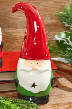 Clearance Decorator's Warehouse 11.5” Dolomite Light Up Santa Gnome Figure