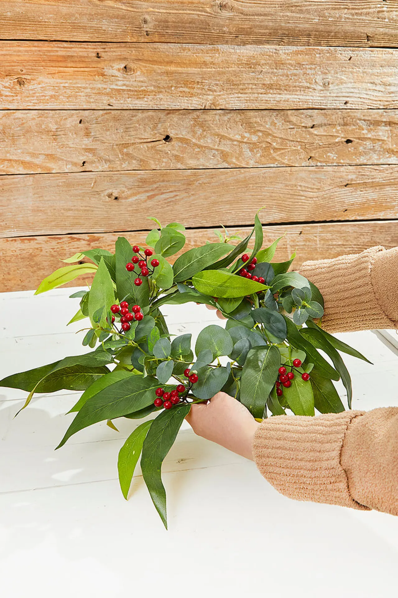 Online Decorator's Warehouse 6.5" Eucalyptus & Berry Ring