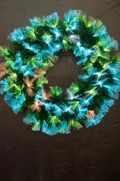 Online Decorator's Warehouse 24" Fiber Optic Wreath - Multicolor