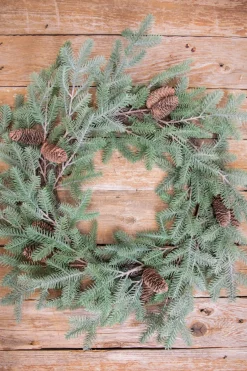 Sale Decorator's Warehouse 24” Fir Pine Wreath With Cones