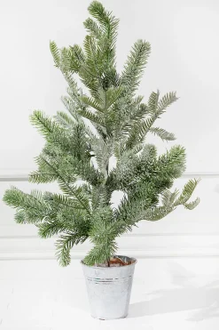 Hot Decorator's Warehouse 2’ Flocked Potted Pine Tree