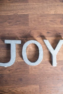 Decorator's Warehouse 8" Galvanized Metal "Joy" Decor