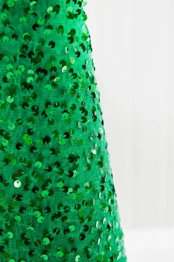 Outlet Decorator's Warehouse 18"-24" Green Sequin Cone Tree - Set Of 2