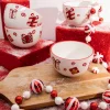 Sale Decorator's Warehouse 3.5” Happy Santa Holiday Ceramic Bowls - Set Of 4