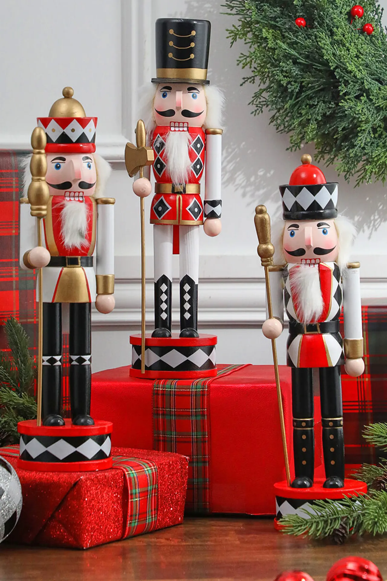 Outlet Decorator's Warehouse 15” Harlequin Christmas Nutcracker