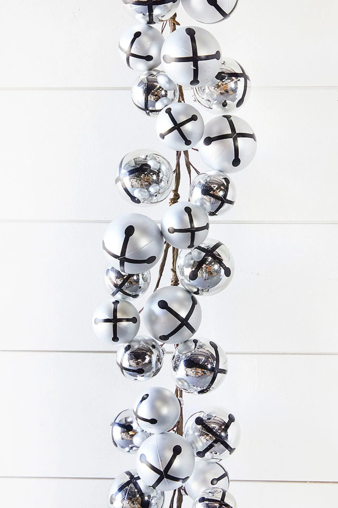 Decorator's Warehouse 5’ Holiday Silver Jingle Bells Garland