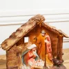 Online Decorator's Warehouse 16" LED Resin Nativity In Creche With Timer