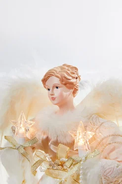 Sale Decorator's Warehouse 16" Lit Champagne Gold Angel Tree Topper