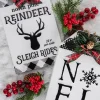 Best Decorator's Warehouse 12” Metal Embossed Holiday Wall Sign With Floral Accent