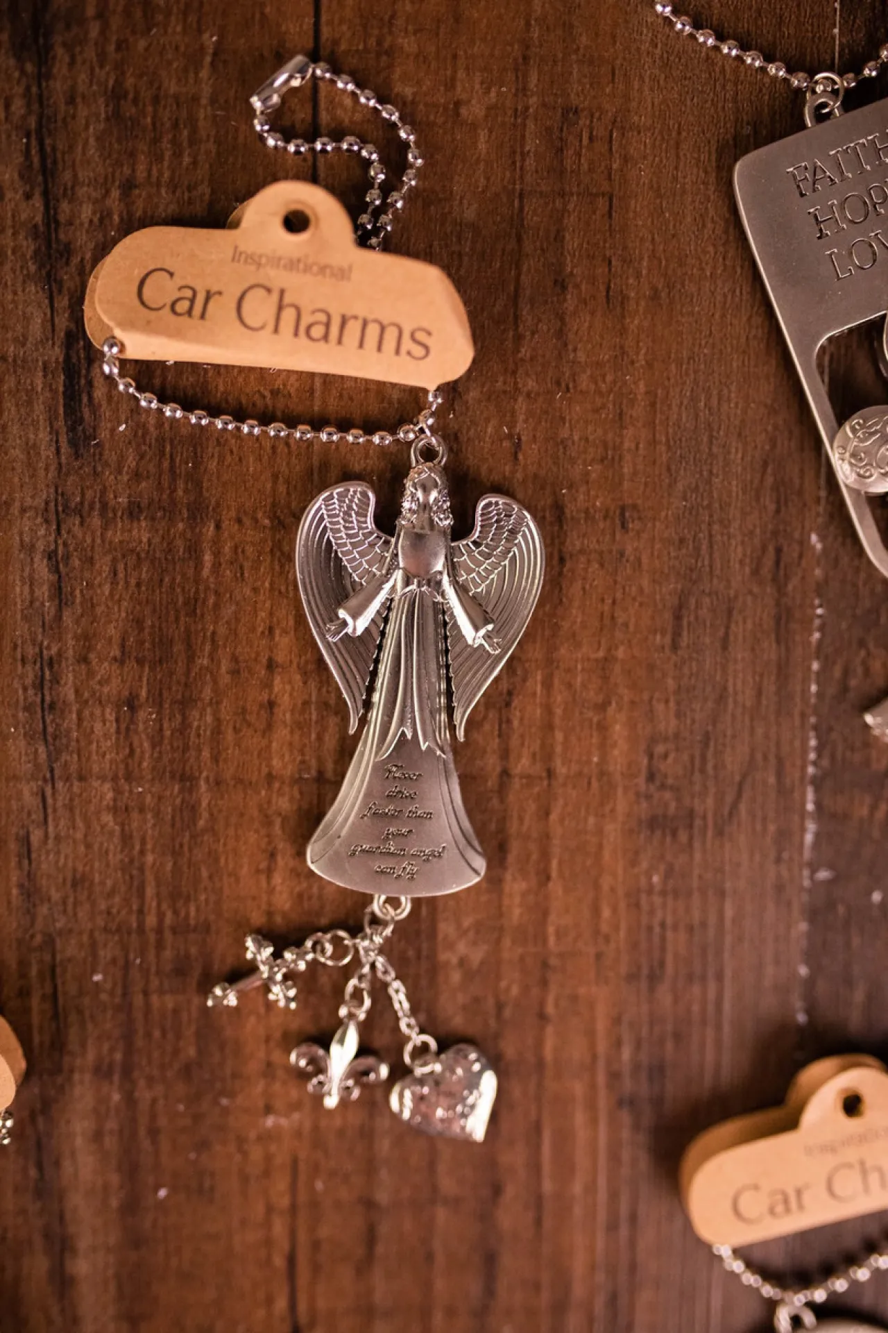 Discount Decorator's Warehouse 4” Metal Inspirational Car Charms
