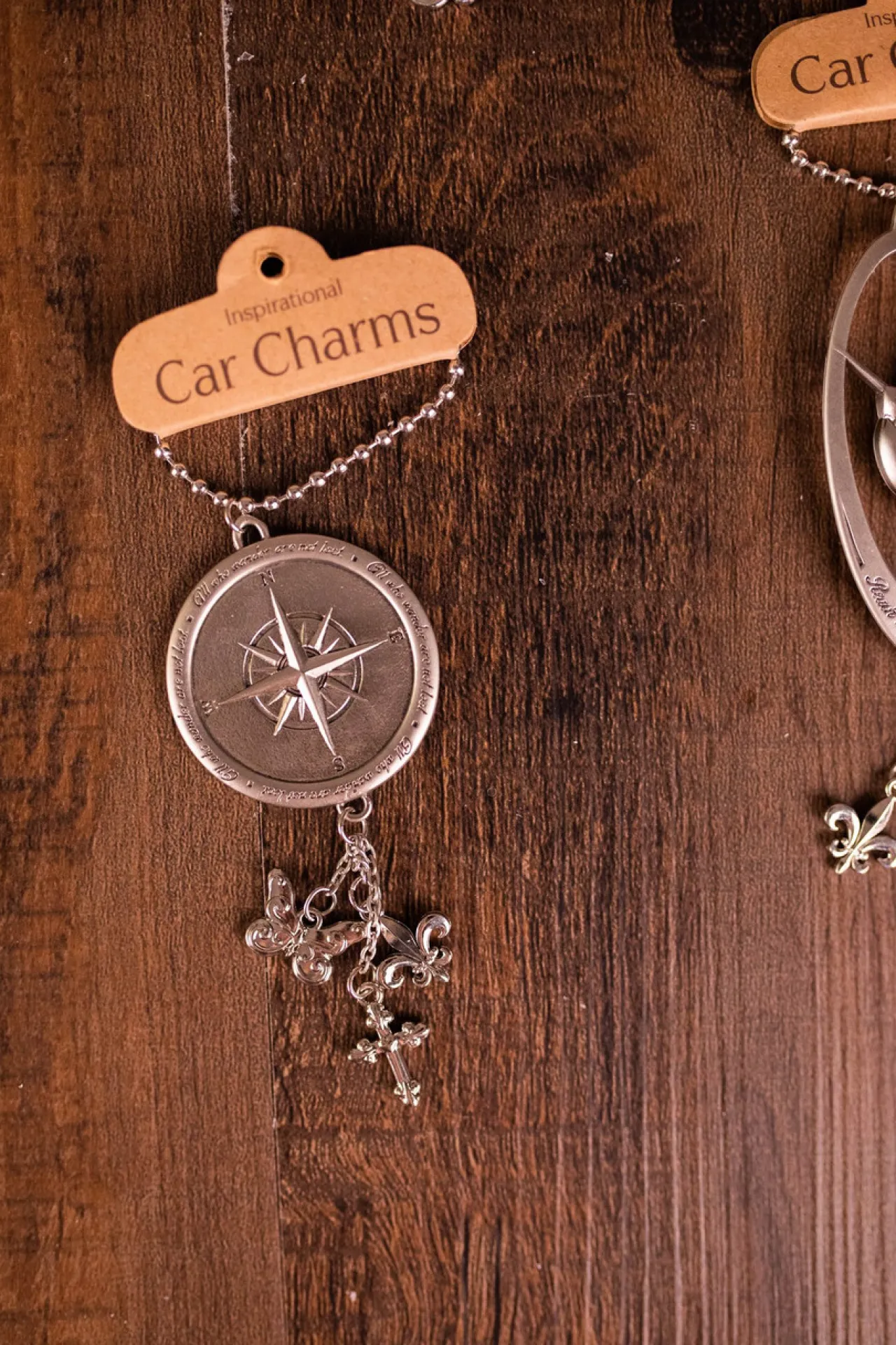 Discount Decorator's Warehouse 4” Metal Inspirational Car Charms
