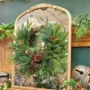 Sale Decorator's Warehouse 26” Mixed Greens With Pine Cones Swag Wreath