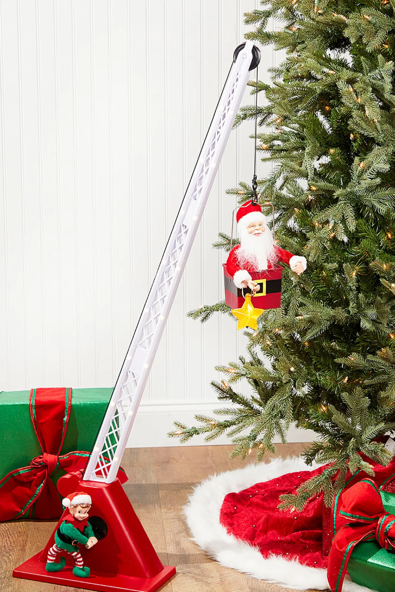 Decorator's Warehouse 43" Mr. Christmas Animated Santa's Crane