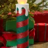 Outlet Decorator's Warehouse 24" Mr. Christmas Retro Blow Mold Candle - Red/Green