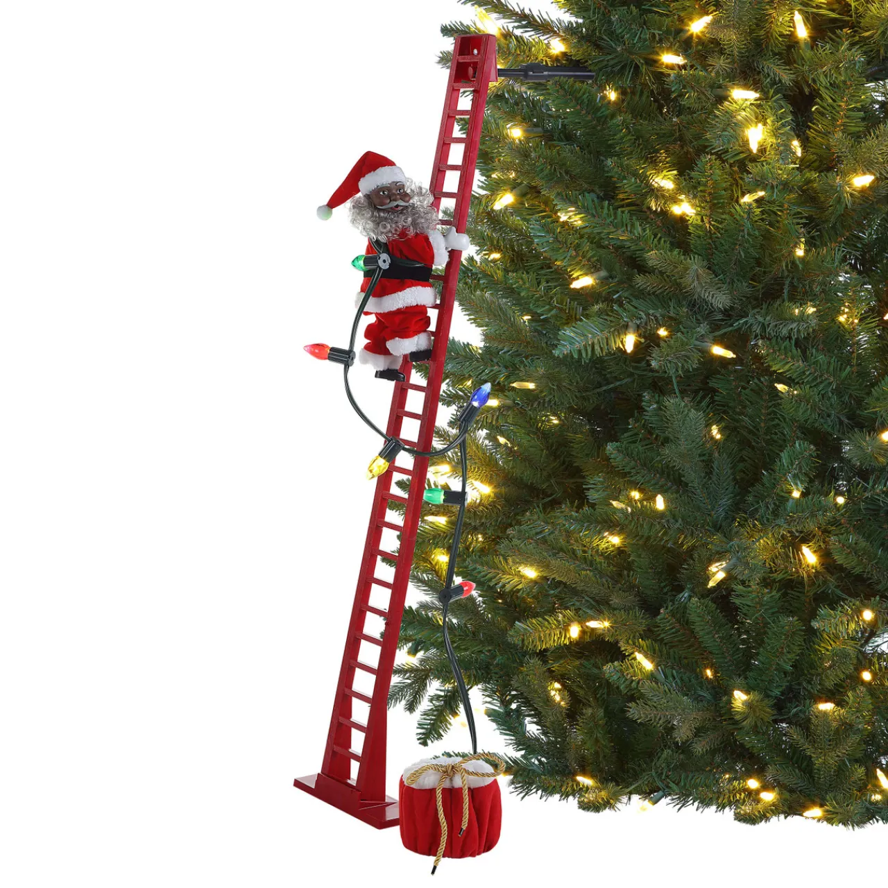 Outlet Decorator's Warehouse 40" Mr. Christmas Super Climbing Santa - African American