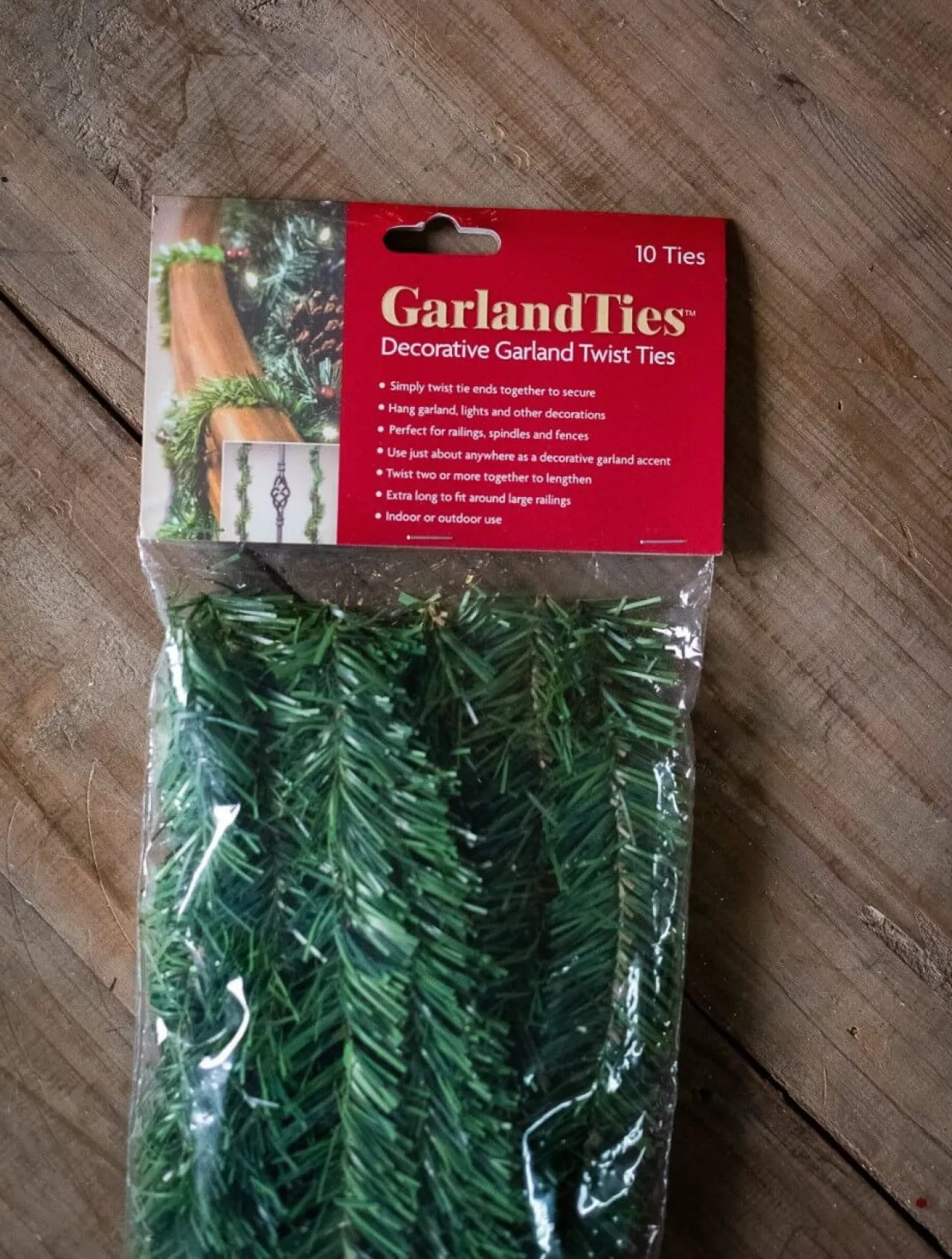 New Decorator's Warehouse 14” Noble Pine Garland Ties - 10 Pack