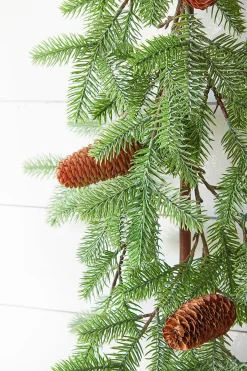 Sale Decorator's Warehouse 45" PE Fir Pine With Cones Garland