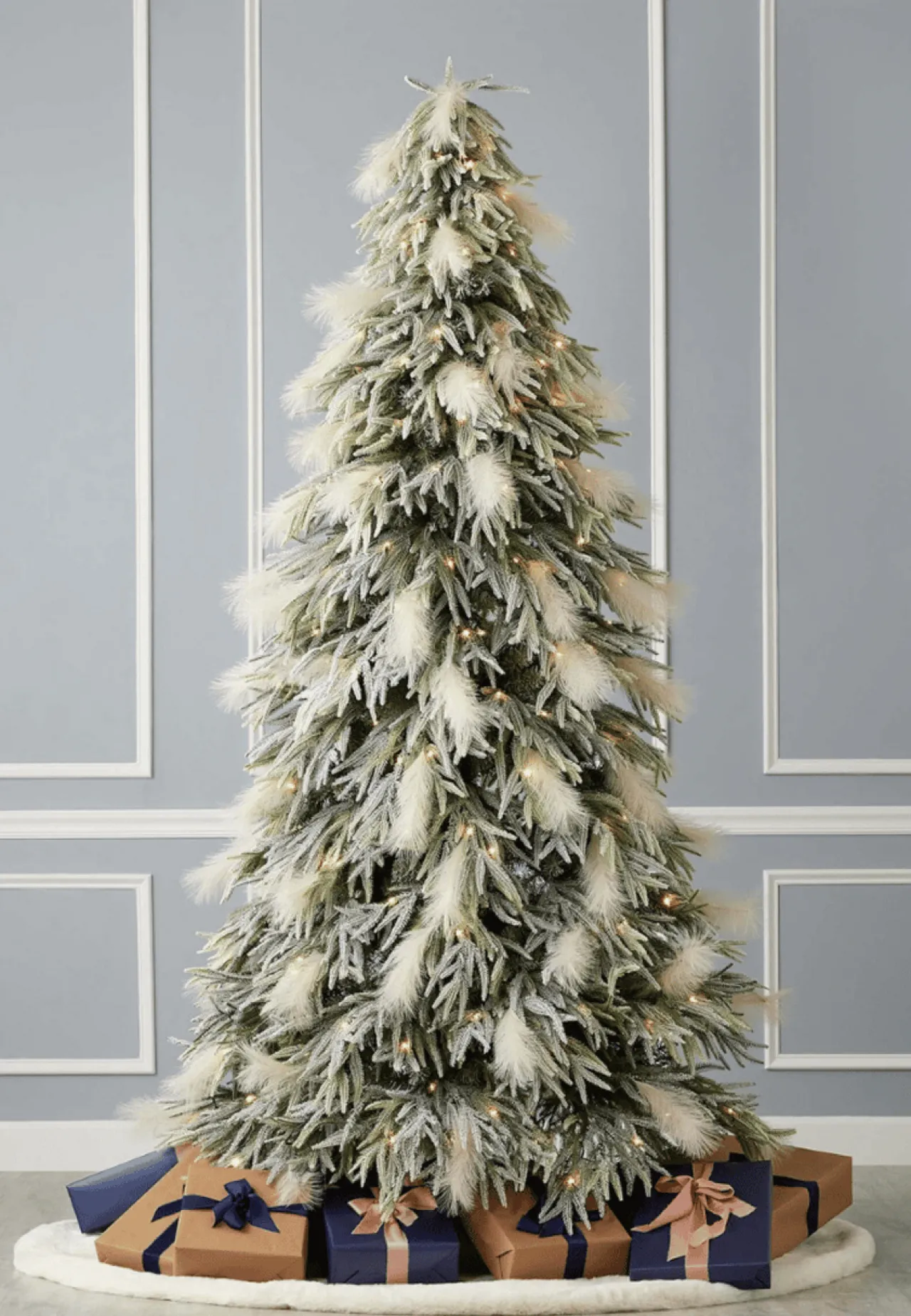 Discount Decorator's Warehouse 10' Pine And Pampas Artificial Christmas Tree With 800 Warm White LED Lights