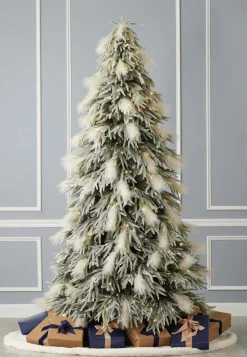 Clearance Decorator's Warehouse 7.5' Pine And Pampas Artificial Christmas Tree With 550 Warm White LED Lights