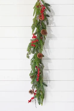Online Decorator's Warehouse 48" Pine Juniper Berry Garland