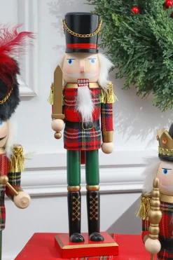Hot Decorator's Warehouse 15” Plaid Christmas Nutcracker