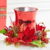 Sale Decorator's Warehouse 6" Poinsettia & Pine Centerpiece