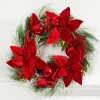 Online Decorator's Warehouse 22” Poinsettia With Pine Wreath