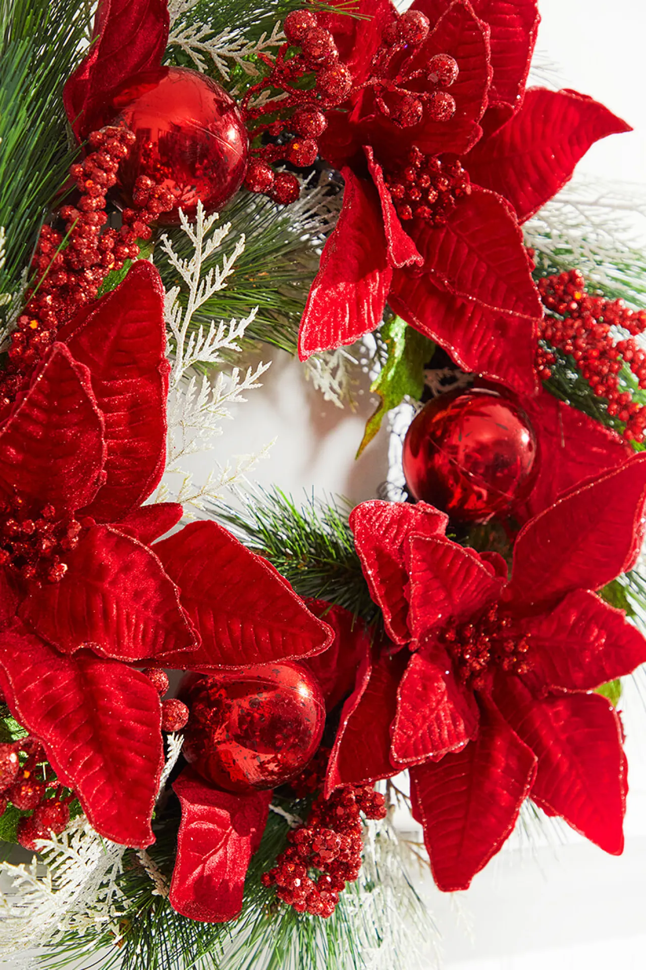 Online Decorator's Warehouse 22” Poinsettia With Pine Wreath