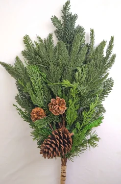 Best Decorator's Warehouse 24” Real Touch Cedar Spruce Cone Teardrop