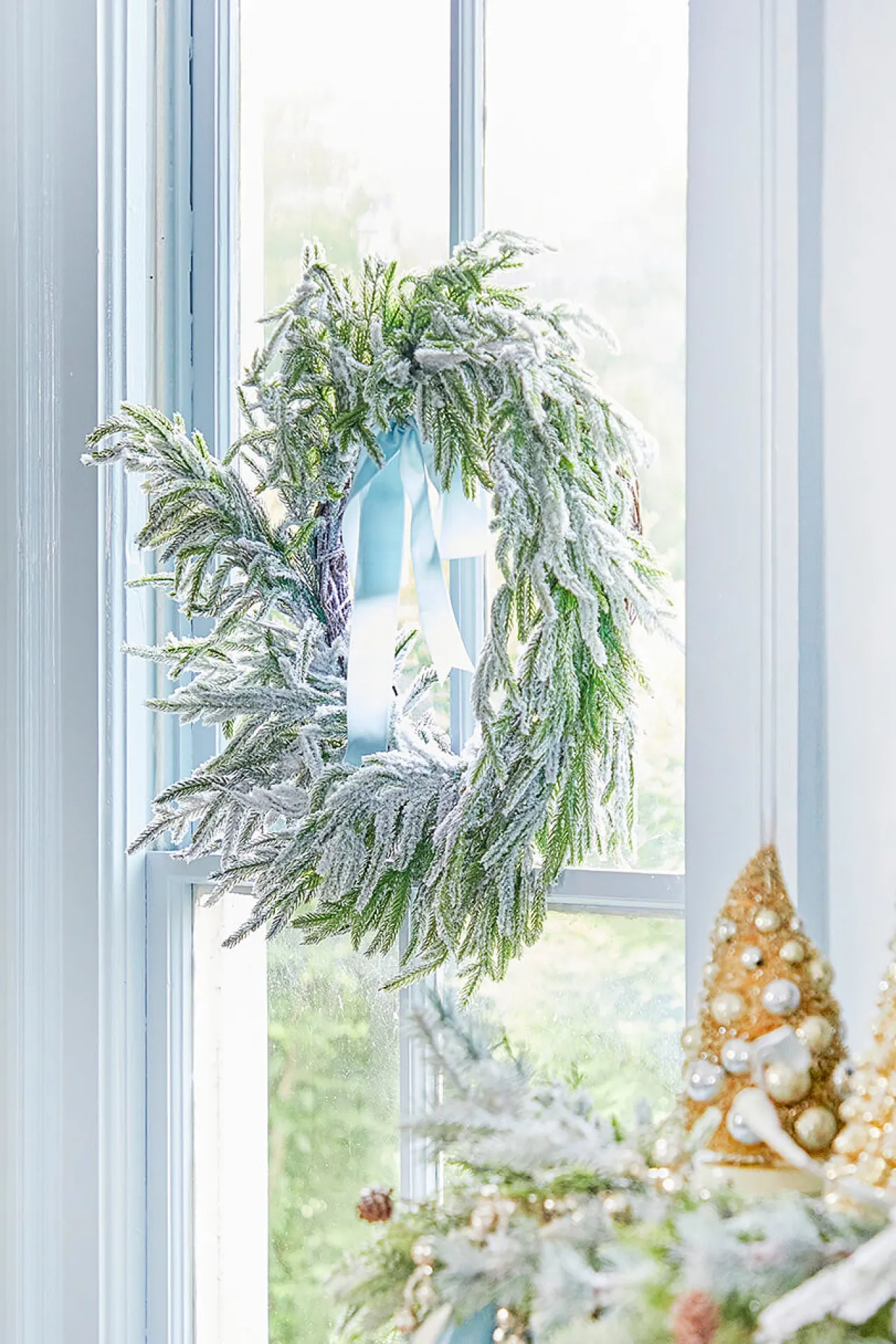 Hot Decorator's Warehouse 24” Real Touch Flocked Norfolk Wreath