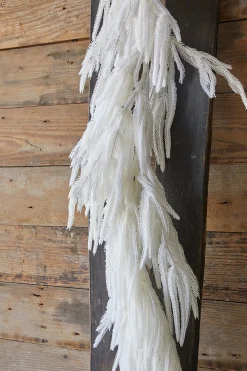 Clearance Decorator's Warehouse 120” Real Touch Flocked White Norfolk Pine Garland