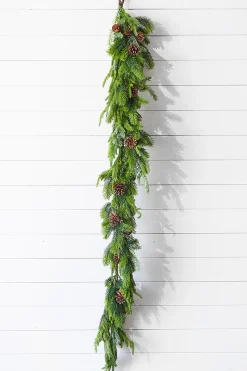 Hot Decorator's Warehouse 72” Real Touch Norfolk Spruce/Juniper Garland