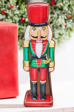 Hot Decorator's Warehouse 10" Red/Green Wooden Nutcracker