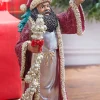 Discount Decorator's Warehouse 12.3” Resin African American Santa Figurine