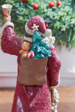 Discount Decorator's Warehouse 12.3” Resin African American Santa Figurine