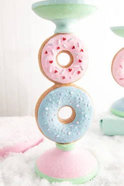 New Decorator's Warehouse 11.5” Resin Donut Candle Holder