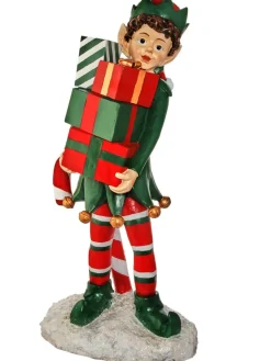 New Decorator's Warehouse 48" Resin Elf Holding Packages