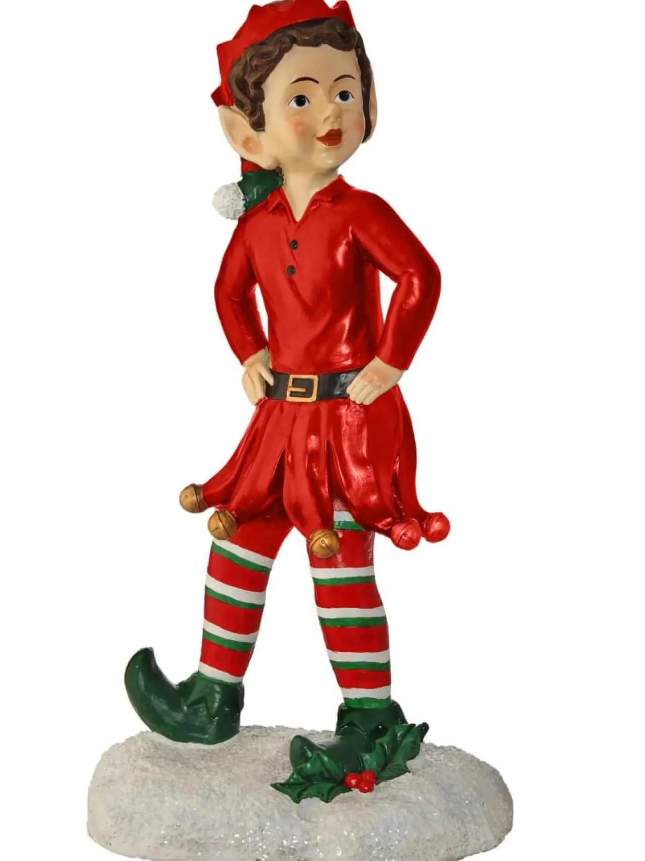 New Decorator's Warehouse 36" Resin Elf With Hands On Hip