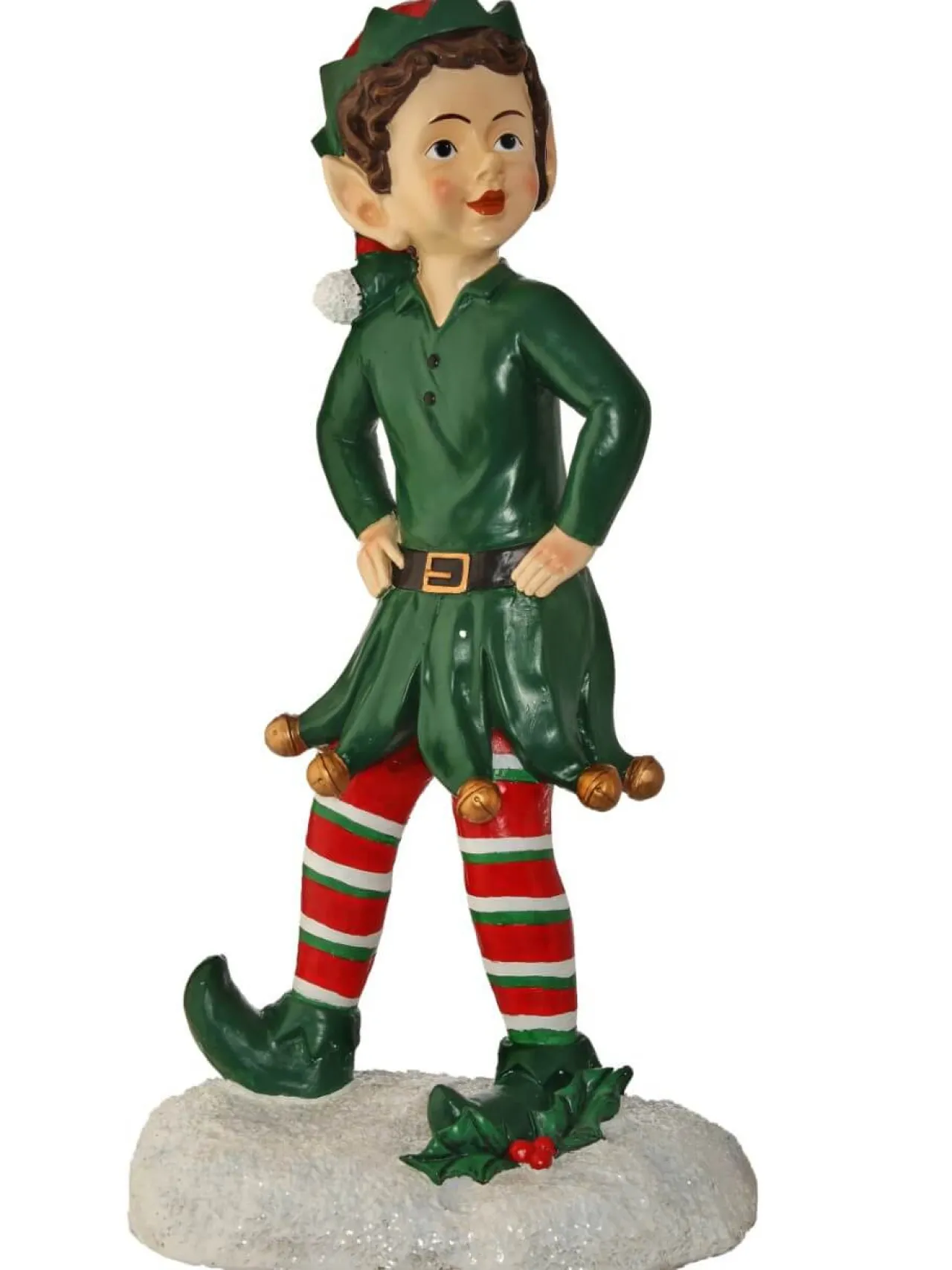 New Decorator's Warehouse 36" Resin Elf With Hands On Hip