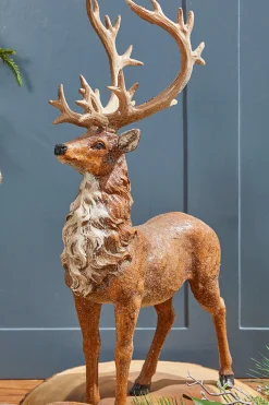 Outlet Decorator's Warehouse 20" Resin Frosted Standing Reindeer